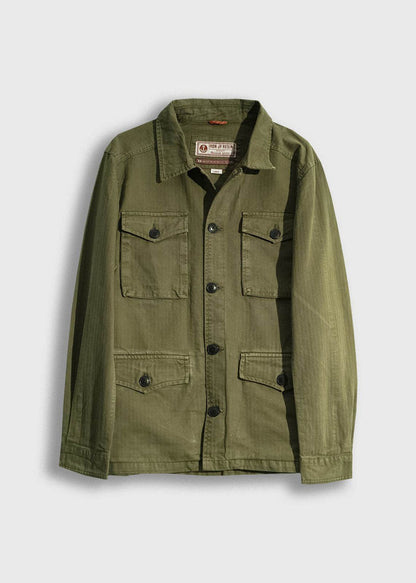 Herringbone Military Jacket - Iron & Resin