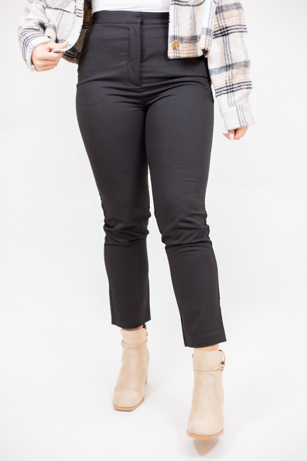 High Waist Straight Leg Pants
