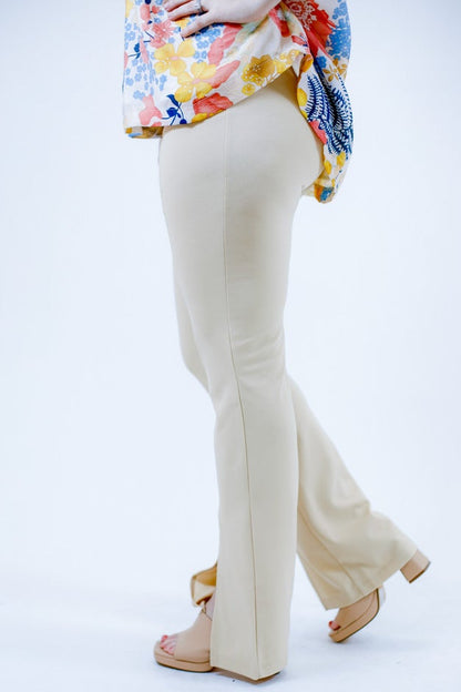 High-Waisted Split Hem Flared Pants *Final Sale*