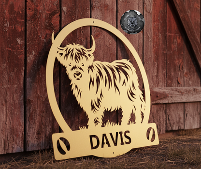 Highland Cow Monogram
