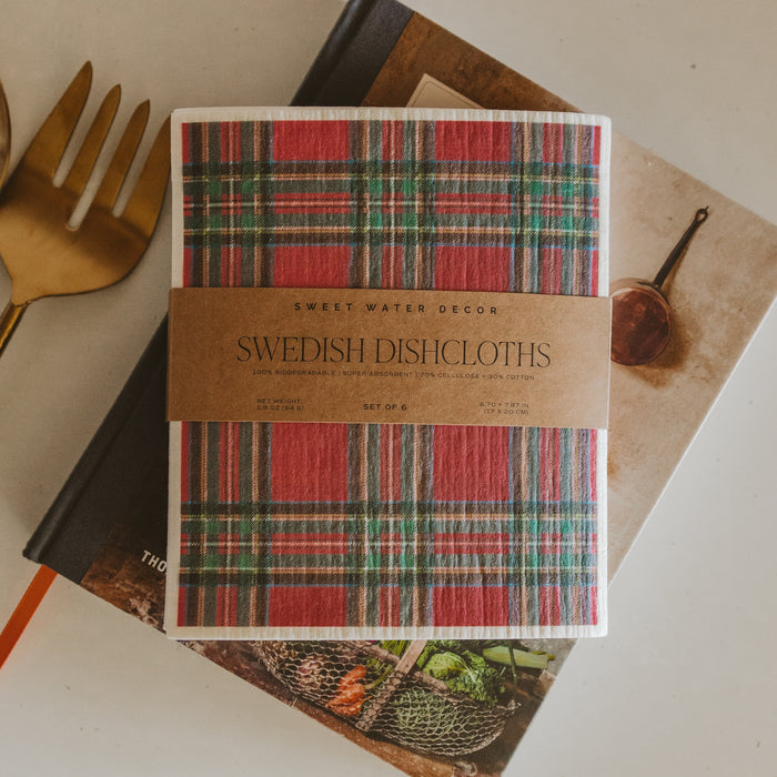 Holiday Pattern Swedish Dishcloths - Sweet Water Decor - swedish dishcloth