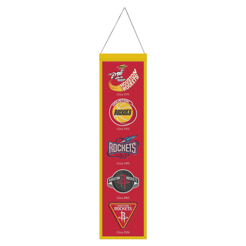 Houston Rockets Wincraft 8"x32" Logo Evolution Wool Banner