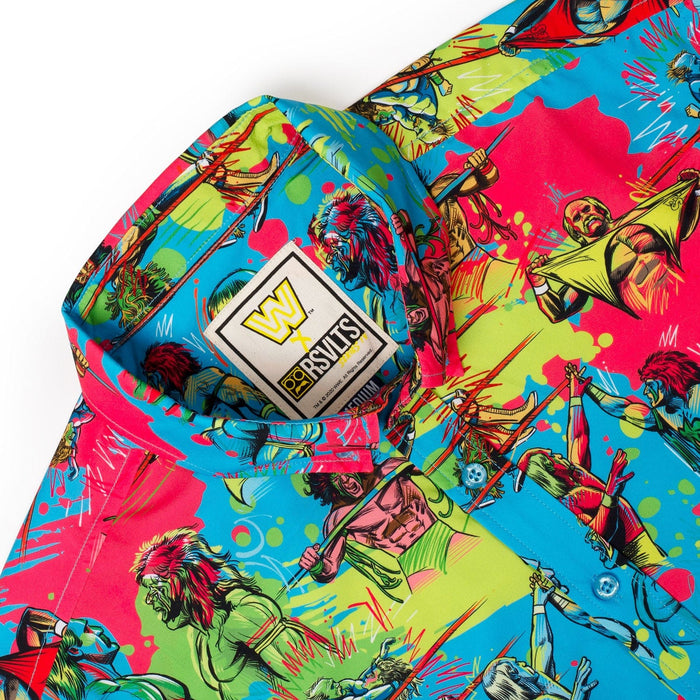 RSVLTS WWE Short Sleeve Shirt Hulk Hogan vs. Ultimate Warrior – KUNUFLEX Short Sleeve Shirt
