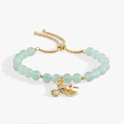 Hummingbird Gemstone Bolo Bracelet
