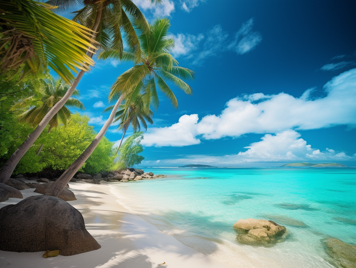 Idyllic Beach Scene