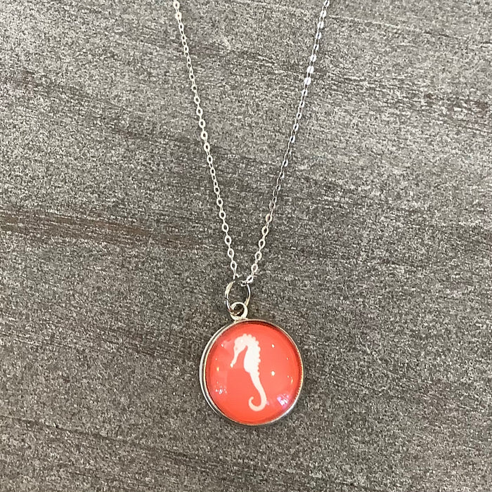 Peachy Pendants Nautical Necklace