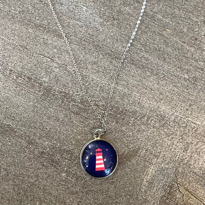 Peachy Pendants Nautical Necklace