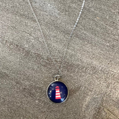 Peachy Pendants Nautical Necklace