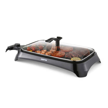 Indoor Smokeless Electric Barbeque Grill With Hot Plate
