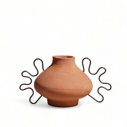 Ines Terracota Vessel - detail view showing craftsmanship