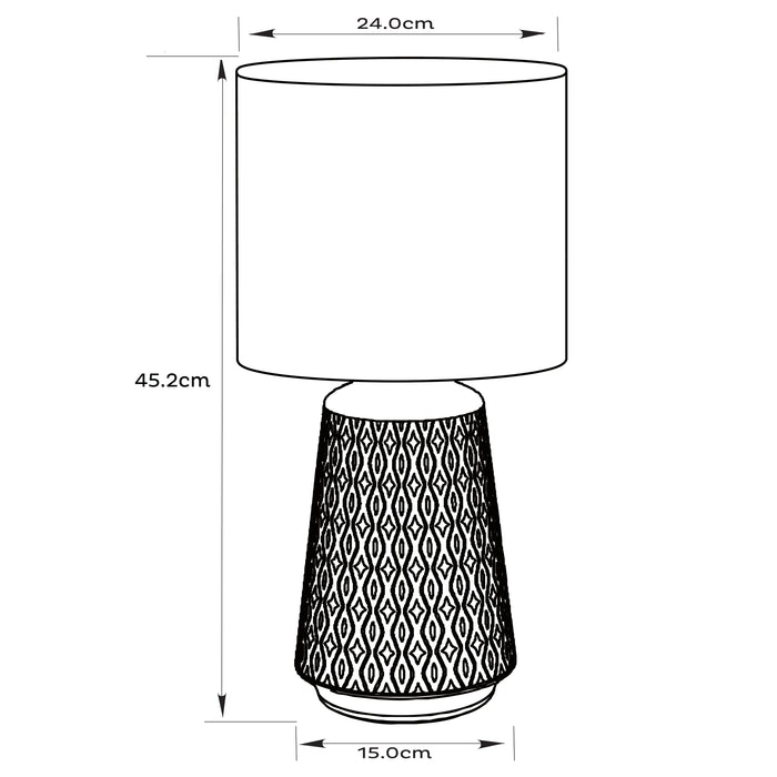 Inga Table Lamp Grey by Urban Style