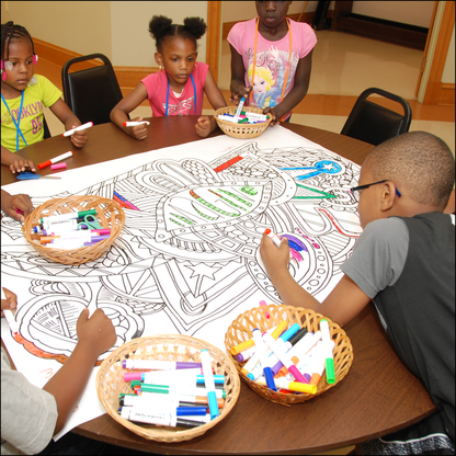 Kid's coloring Inspired coloring poster