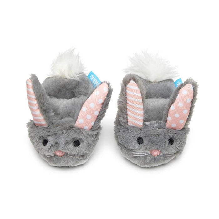 BARK dog toys Itty & Bitty the Bunny Slippers Plush Squeak Dog Toy - 2 Pc