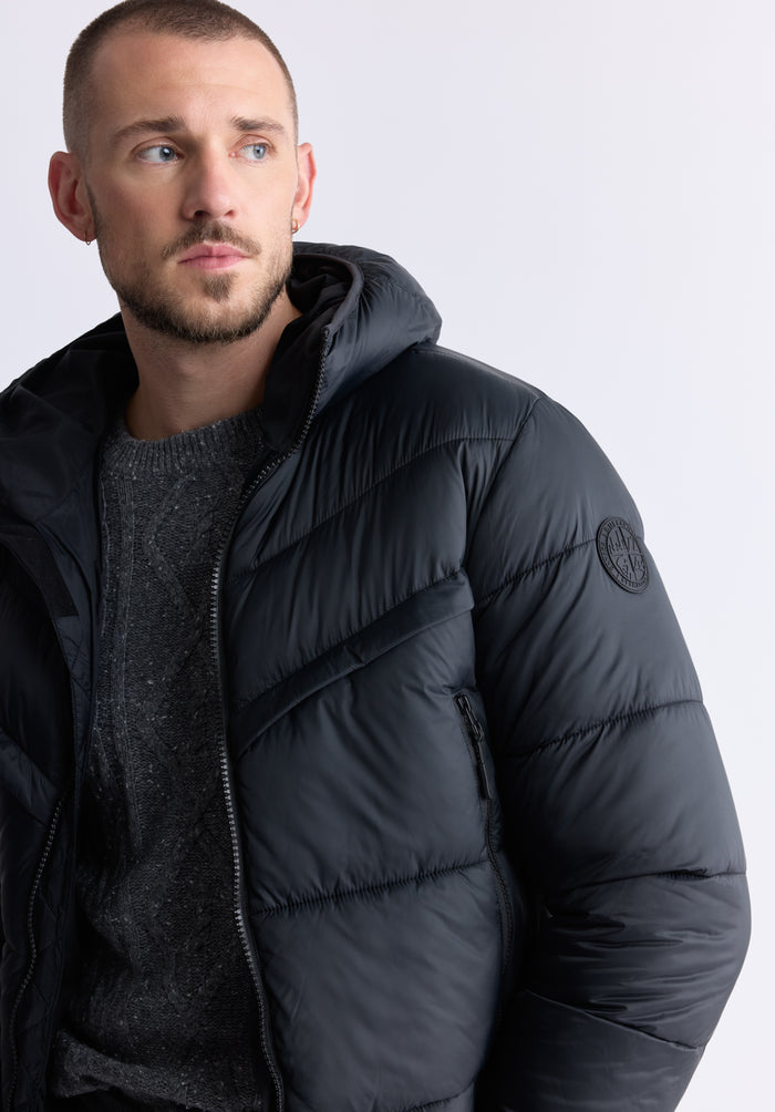 Buffalo Men Jackets Black Woven Puffer Welt Pocket