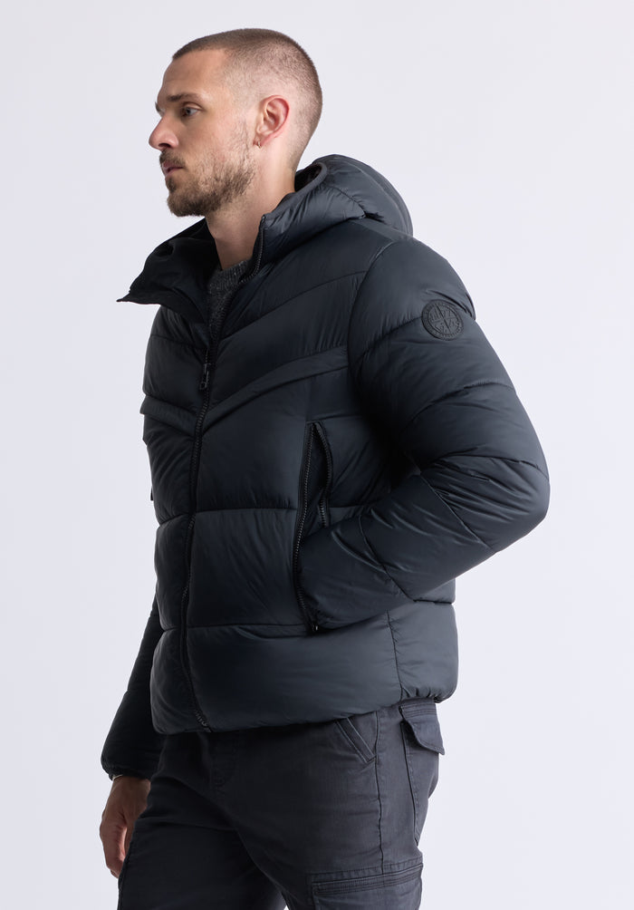Buffalo Men Jackets Black Woven Puffer Welt Pocket