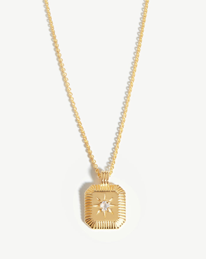June Birthstone Pendant Necklace | 18k Gold Vermeil/Rainbow Moonstone Necklaces Missoma