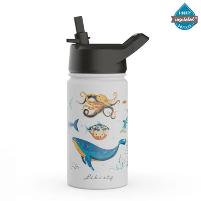 Kids 12oz Double Wall Insulated Water Bottle - USA Made