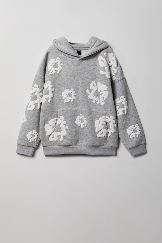 Kids Fleece Puffed Graphic Hoodie