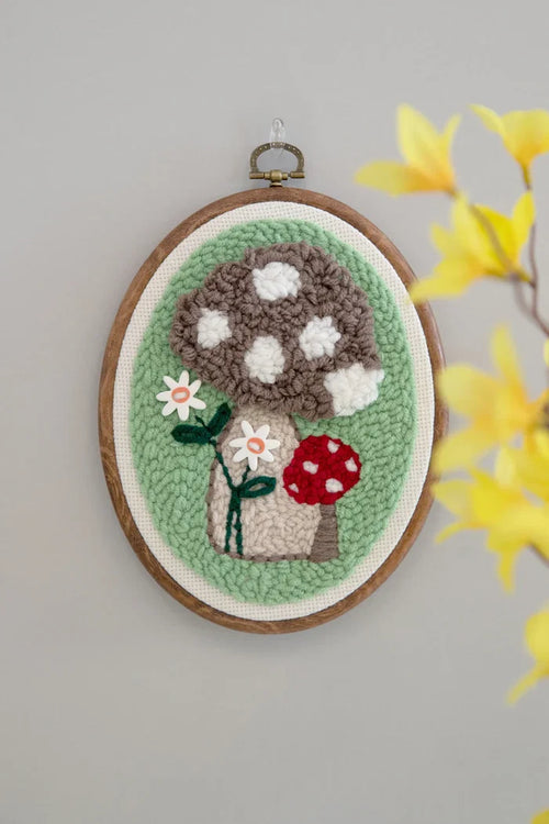 Kimberbell Punch Needle Embroidery Kit - Mushroom Meadow!