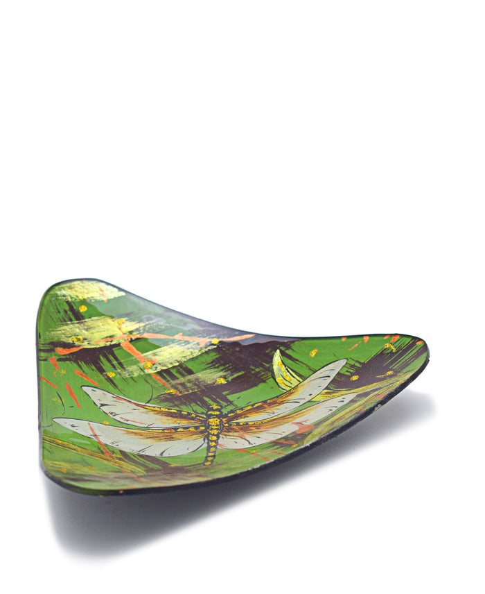 Kitchen Life Dragonfly Triangle Platter - Green