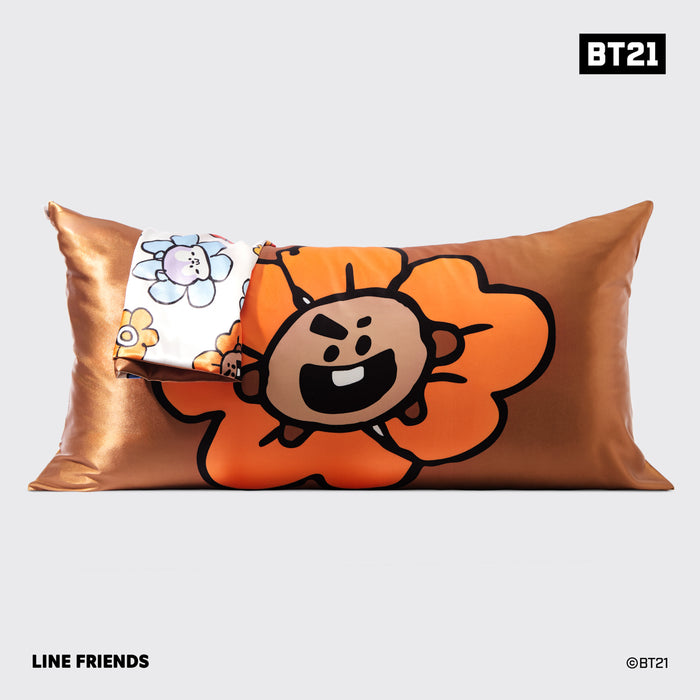 Kitsch x BT21 SHOOKY King Satin Pillowcase — front