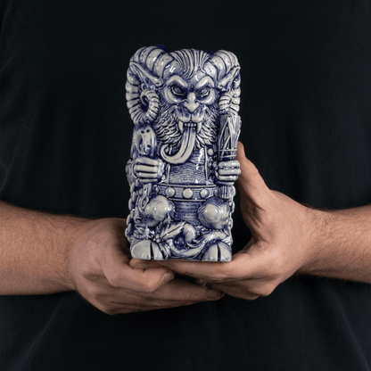 Krampus Designer Series Tiki Mug (Blue Wiped)