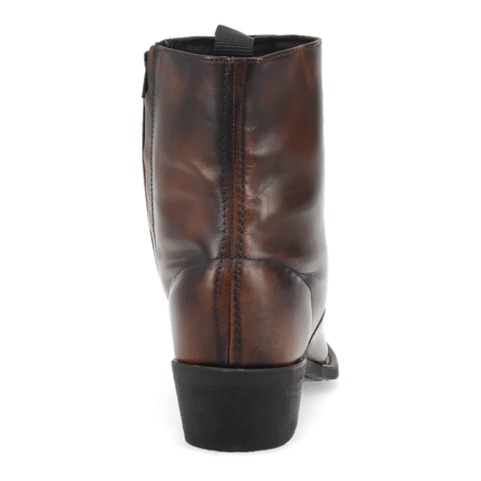 Laredo Men's Fletcher Zip Up Leather Boot in Antique Tan