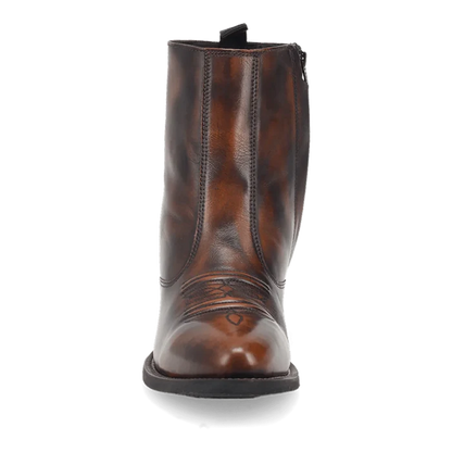 Laredo Men's Fletcher Zip Up Leather Boot in Antique Tan