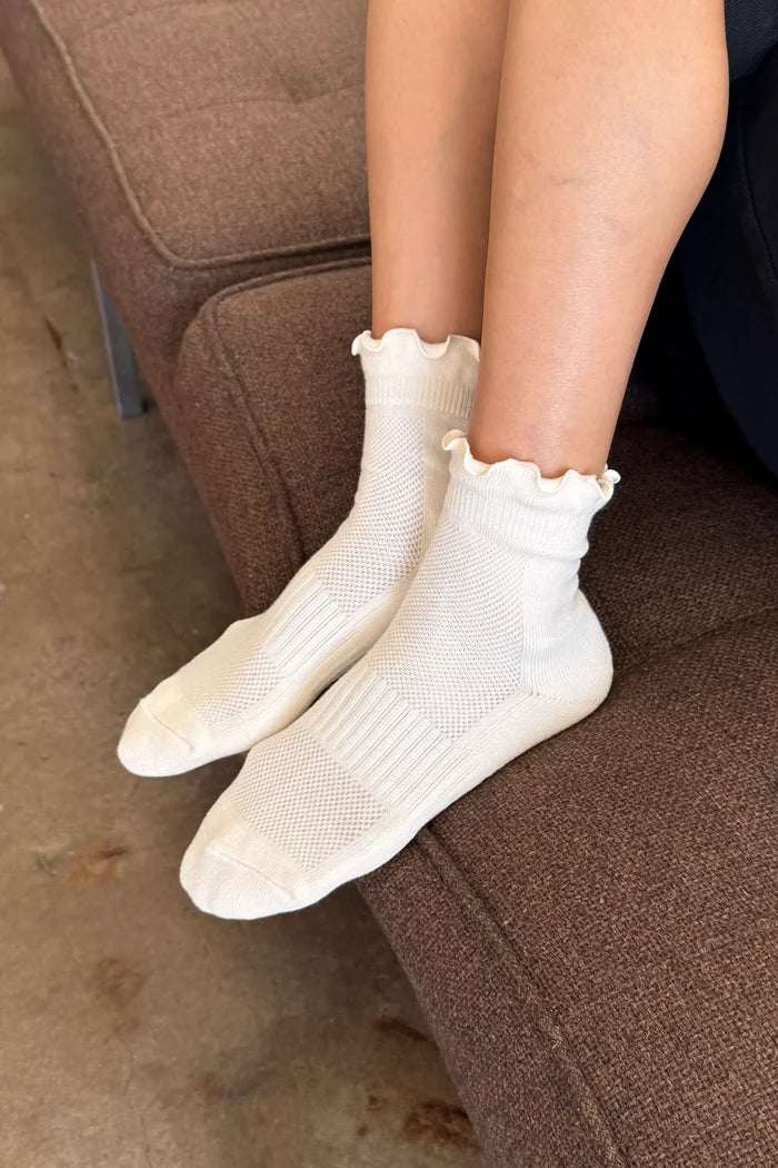 Le Bon Shoppe Ruffled Hugger Crew Socks - Multiple Options