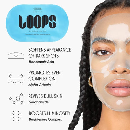 Loops Hyper Smooth, Dark Spot Hydrogel Face Mask