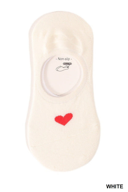 Lovely Heart No Show Socks