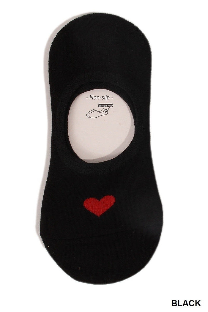 Lovely Heart No Show Socks