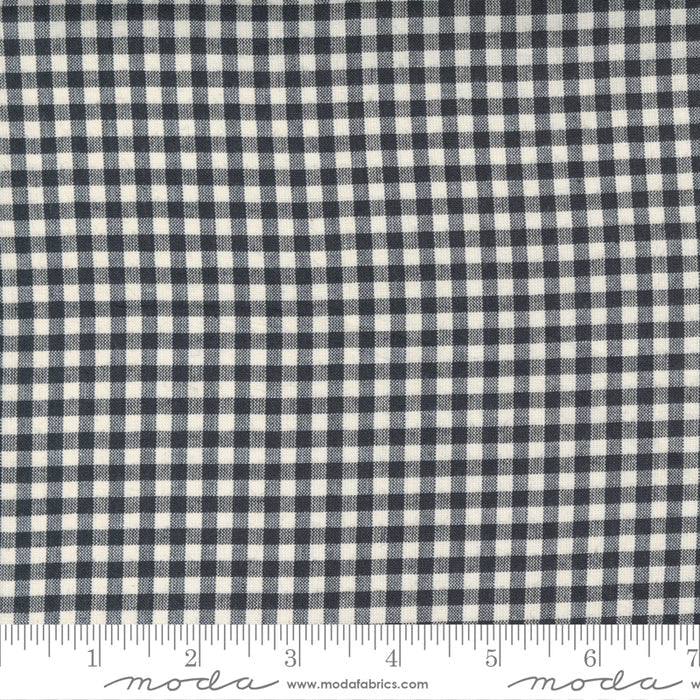 Low Volume Moda Wovens by Jen Kingwell for Moda Low Volume Check Charcoal - Sold by the Yard