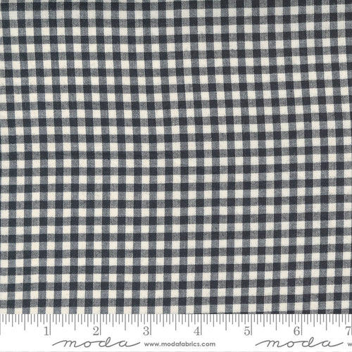 Low Volume Moda Wovens by Jen Kingwell for Moda Low Volume Check Charcoal - Sold by the Yard
