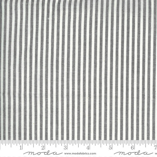 Low Volume Moda Wovens by Jen Kingwell for Moda Low Volume Stripe Silver - Sold by the Yard