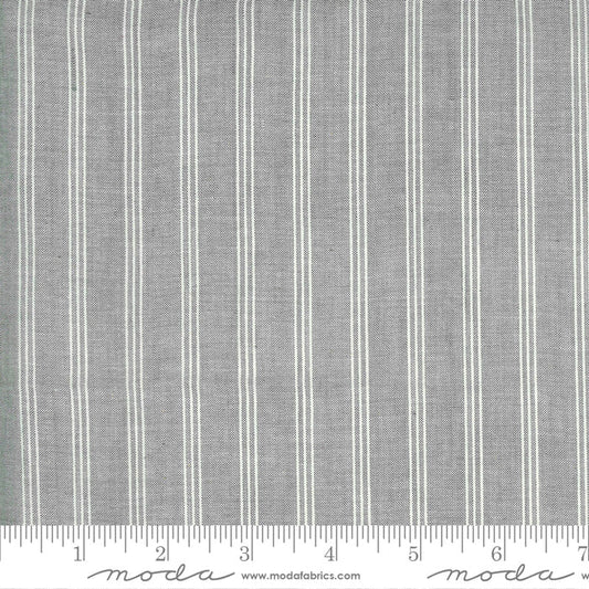 Low Volume Moda Wovens by Jen Kingwell for Moda Low Volume Stripe Silver - Sold by the Yard