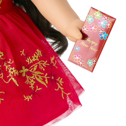 Lunar New Year's Celebration Outfit for 18-inch Dolls
