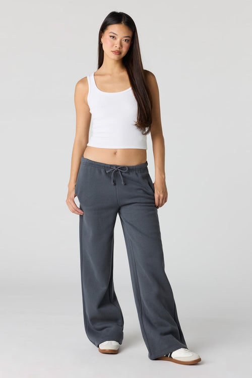 Luxe Fleece Wide Leg Sweatpant
