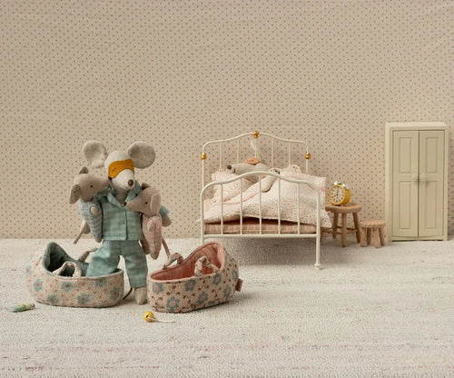 Maileg Baby Mouse in Carry Cot - Multiple Options