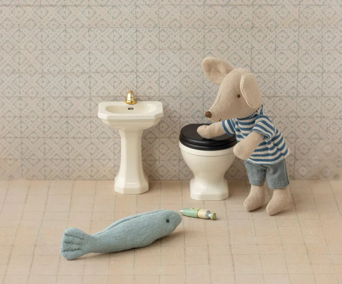 Maileg Bathroom Sink, Mouse, Off White