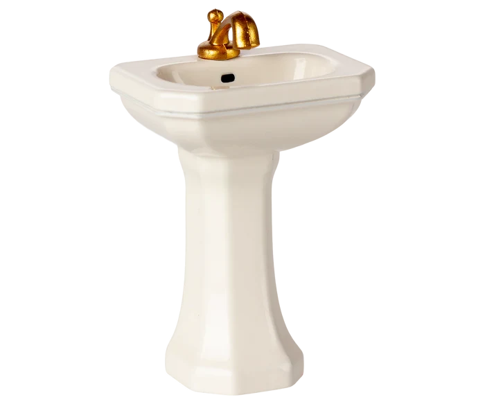 Maileg Bathroom Sink, Mouse, Off White