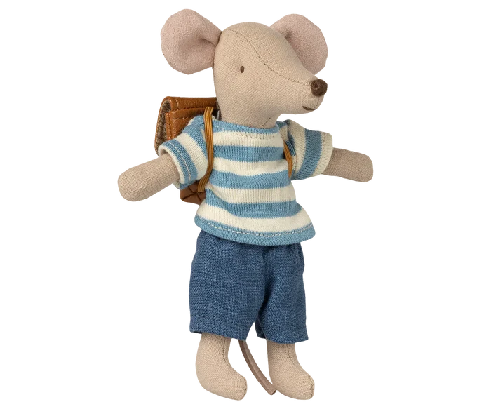Maileg Clothes and Bag, Big Brother Mouse, Brown