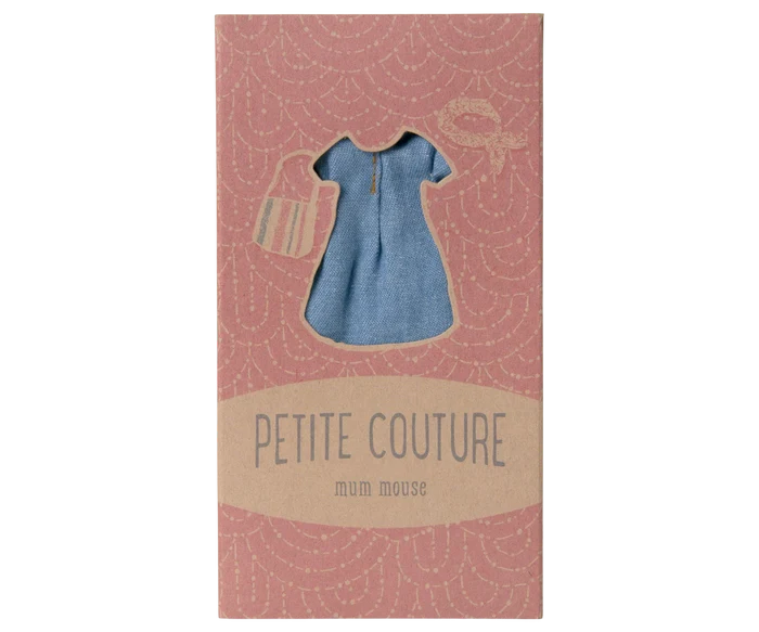 Maileg Denim Dress and Bag Outfit, Mum Mouse