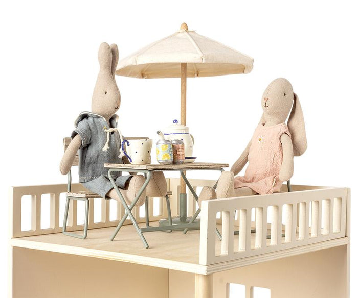 Maileg Garden Set, Table W/Chair & Bench, Miniature