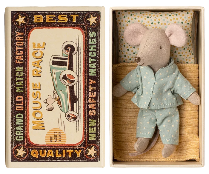 Maileg Little Brother Mouse in Matchbox