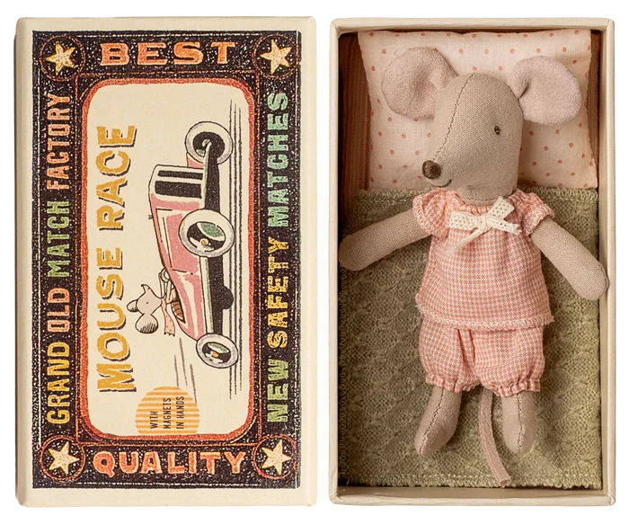 Maileg Little Sister Mouse in Matchbox