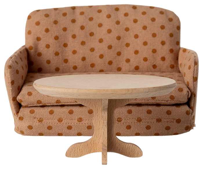 Maileg Oval Coffee Table, Mouse, Nature