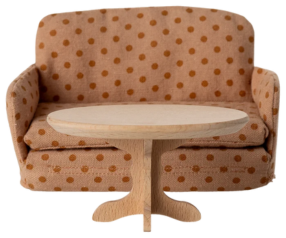 Maileg Oval Coffee Table, Mouse, Nature