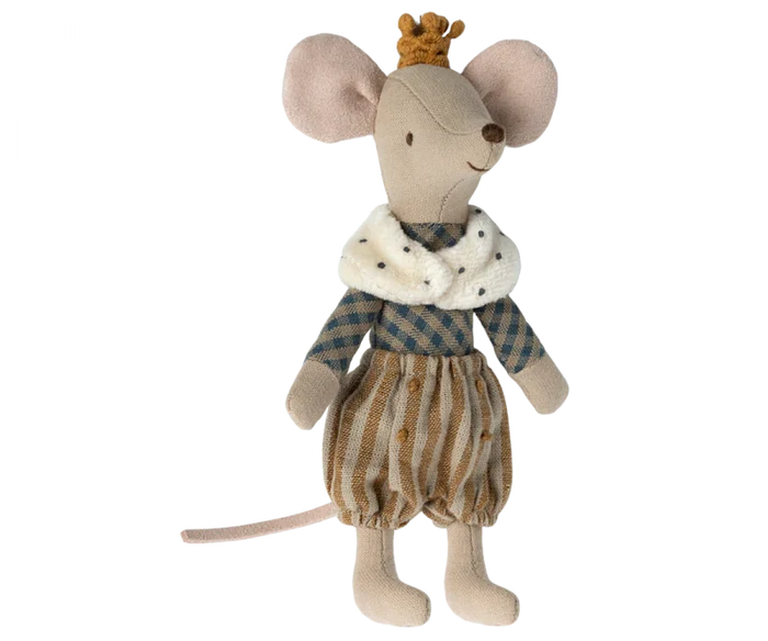Maileg Prince Mouse, Big Brother, Gingham Top