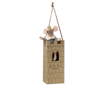 Maileg Prince Mouse, Big Brother, Gingham Top